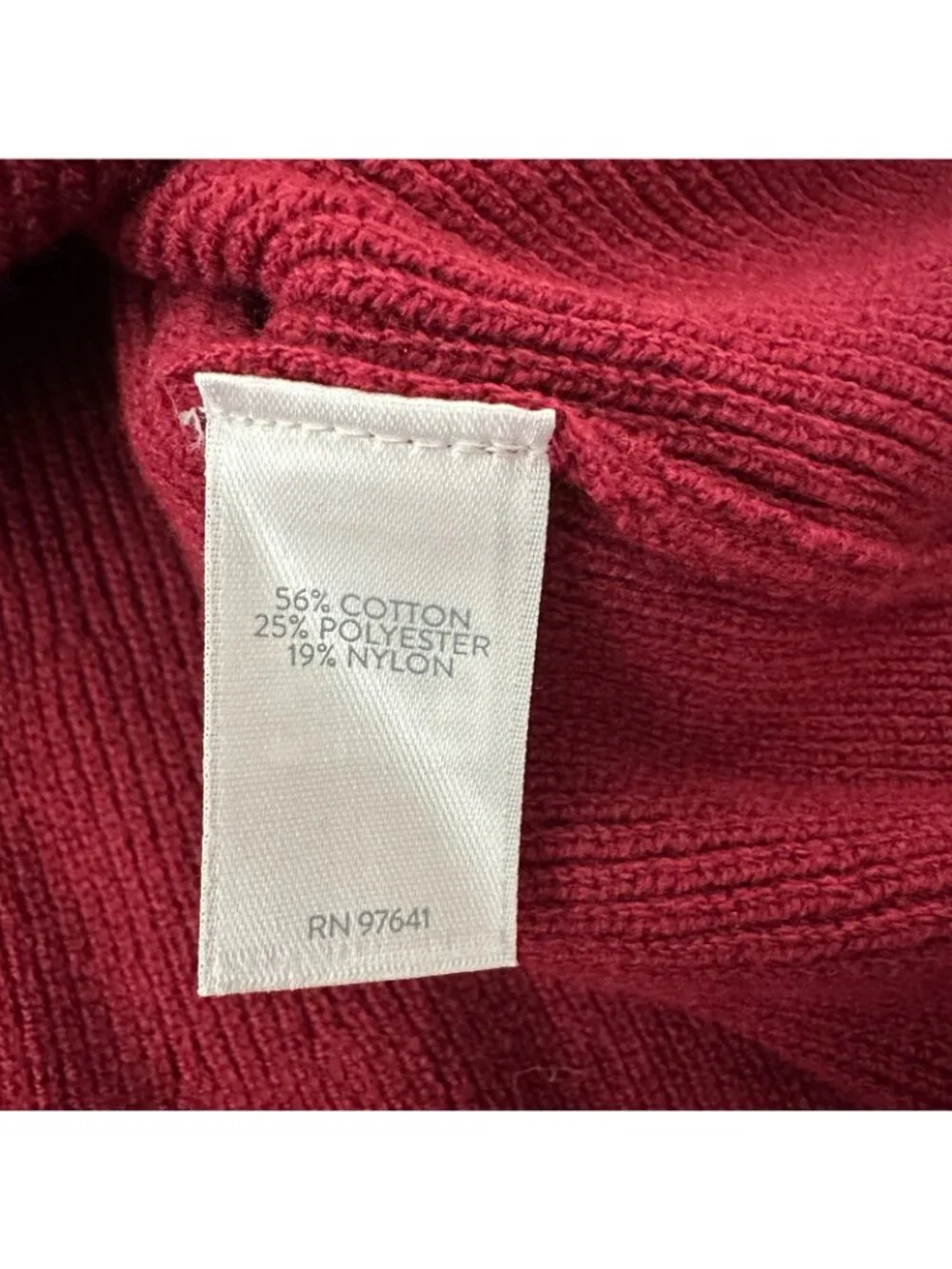 NWT J Jill Ribbed Sweater Dress Burgundy Maroon Womens LARGE
